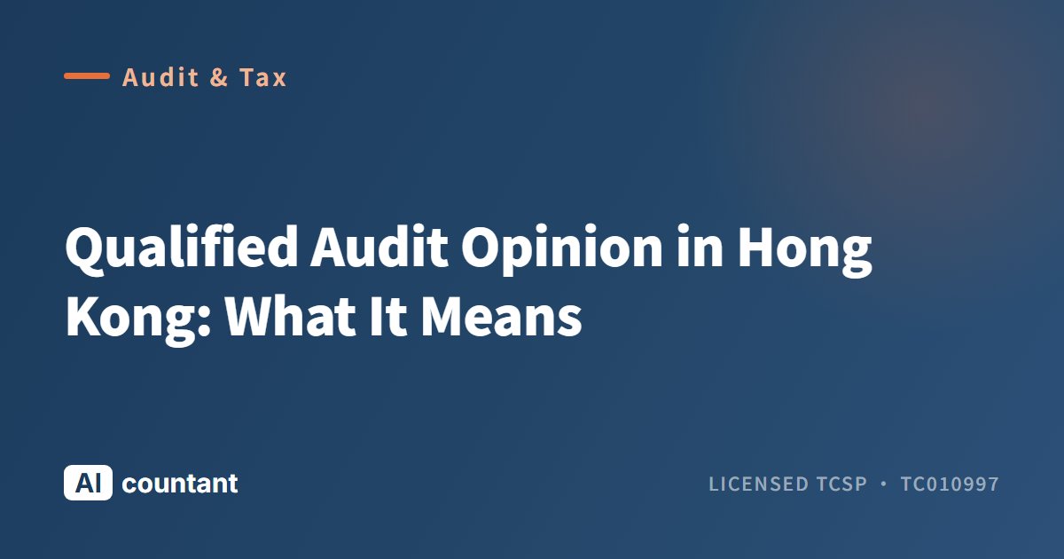 Qualified Audit Opinion in Hong Kong: What It Means