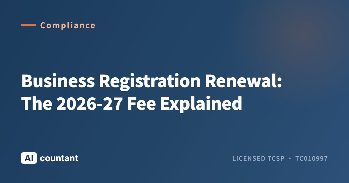 Business Registration Renewal: The 2026-27 Fee Explained