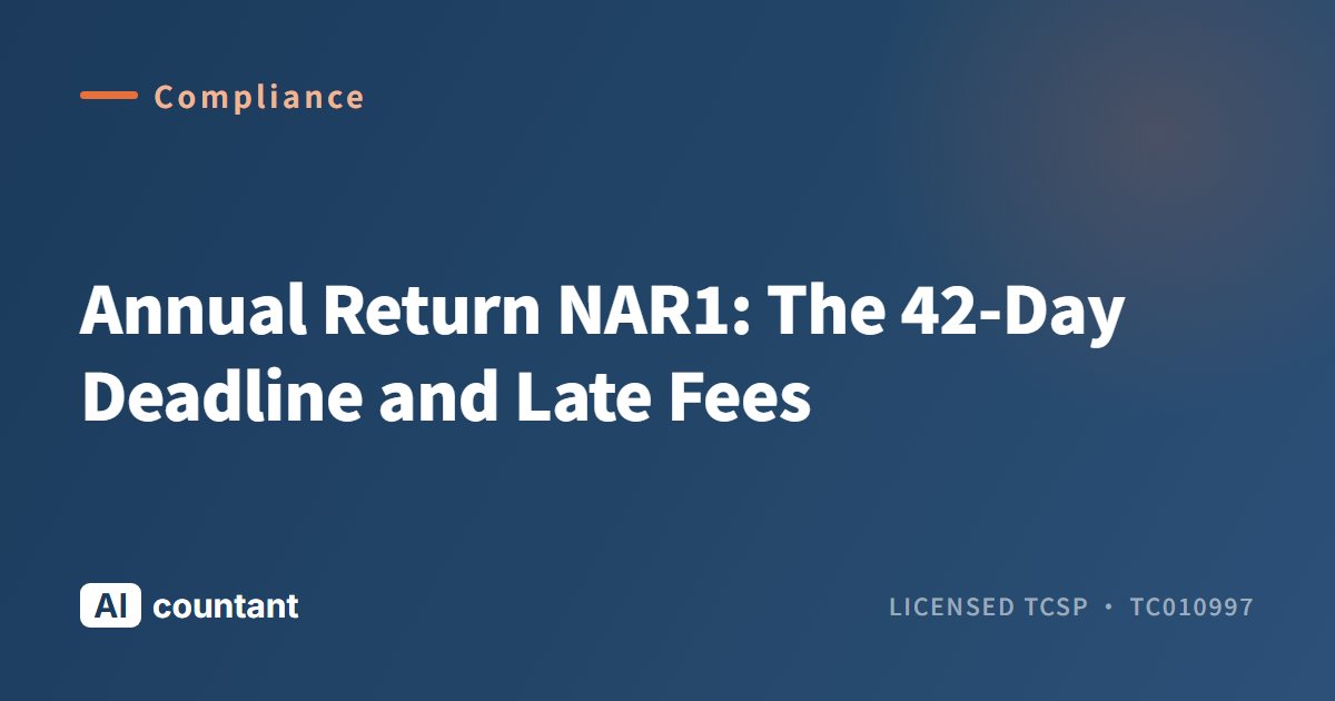 Annual Return NAR1: The 42-Day Deadline and Late Fees