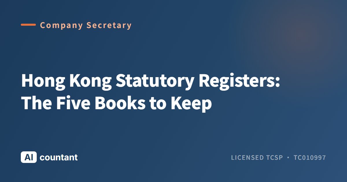 Hong Kong Statutory Registers: The Five Books to Keep